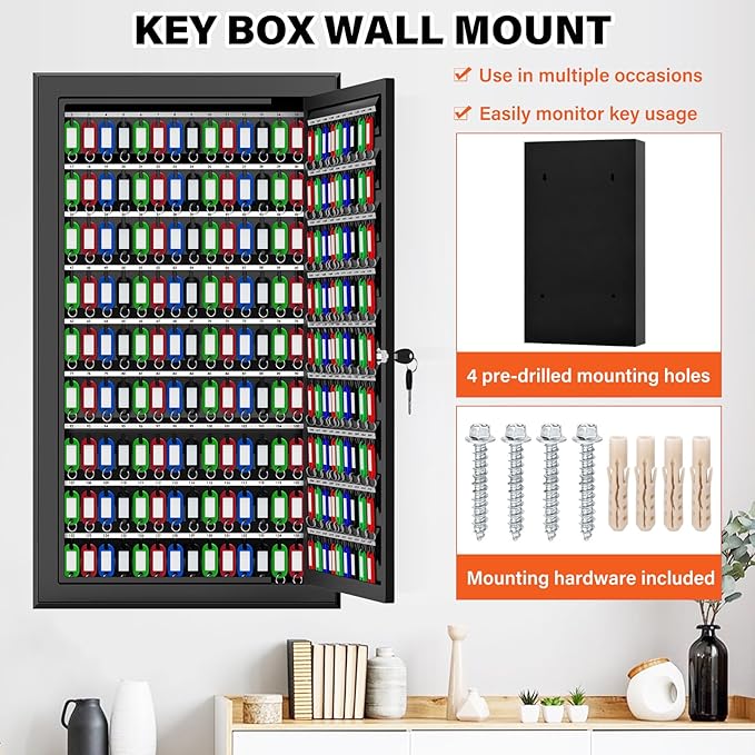 225 Keys Key Lock Box Wall Mount - Image 8