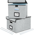 Huolewa Collapsible File Storage Organizer Boxes by Huolewa
