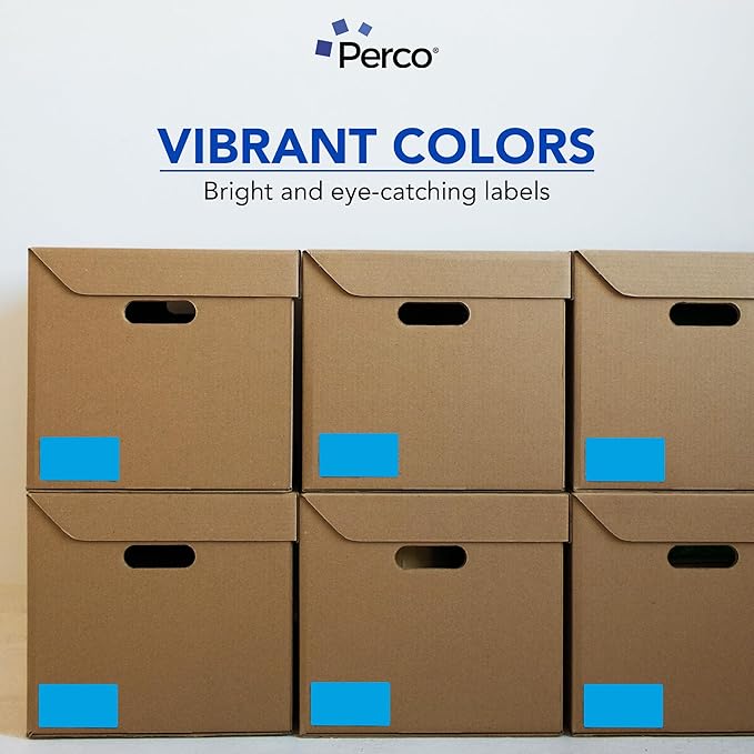 Perco Light Blue 3x5 Inch Perforated Sticker Labels — 150 Stickers/Roll — - Image 7