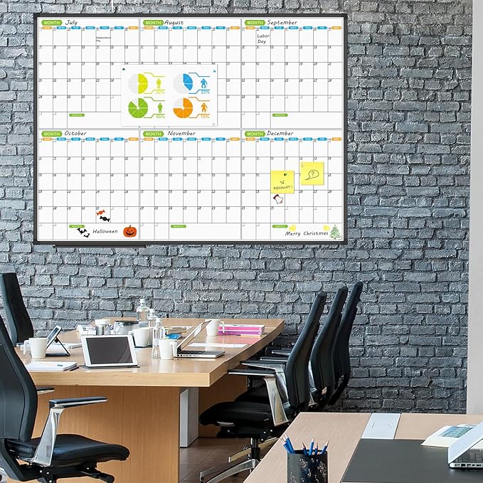 JILoffice Magnetic Dry Erase Calendar Whiteboard, 6 Months White Board Planner - Image 5