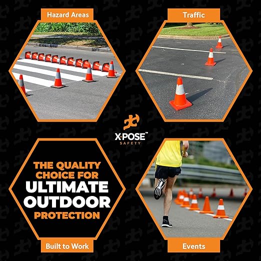 Xpose Safety 12 Inch Orange Traffic Cones - Image 7