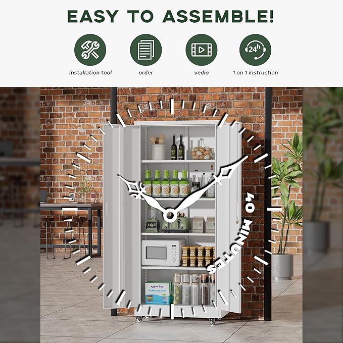 Greenvelly Metal Storage Cabinet - Image 7