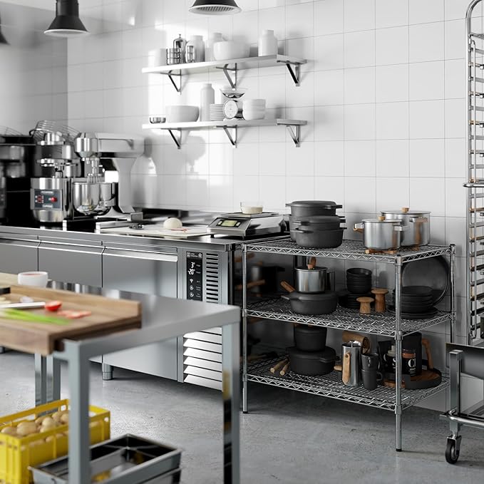 24" Deep x 36" Wide x 34" Height Wire Shelving Kit | 3-Tier | NSF Commercial - Image 8