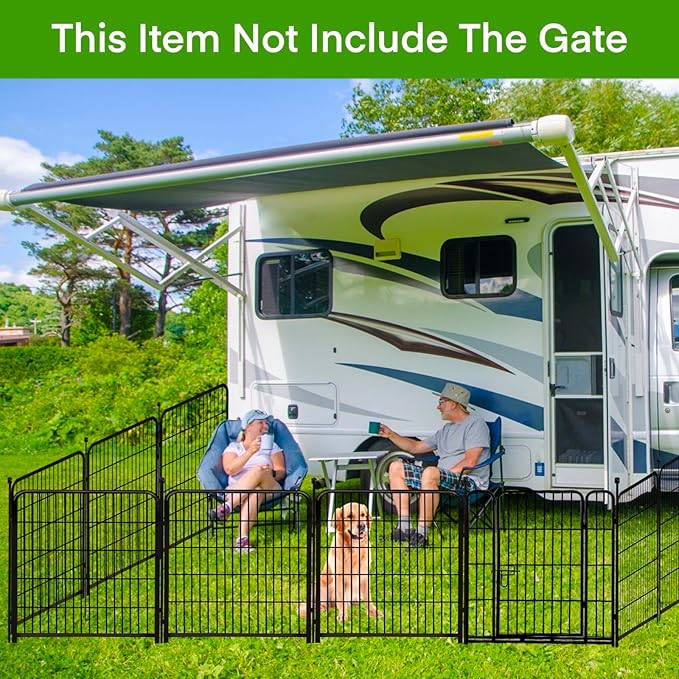 ADAVIN 48 in Garden Fence without Gate, 8 Panels Total 17.7 Ft, Dog Fence - Image 5