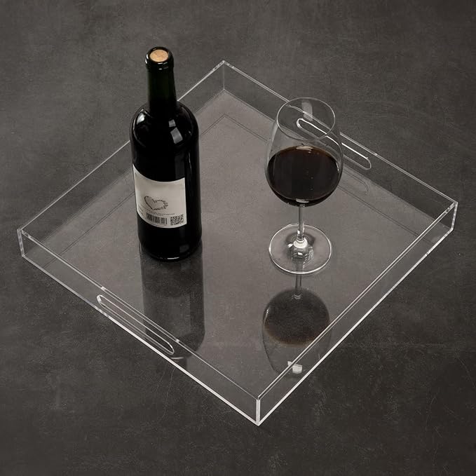 Clear Sturdy Acrylic Serving Tray - Image 5