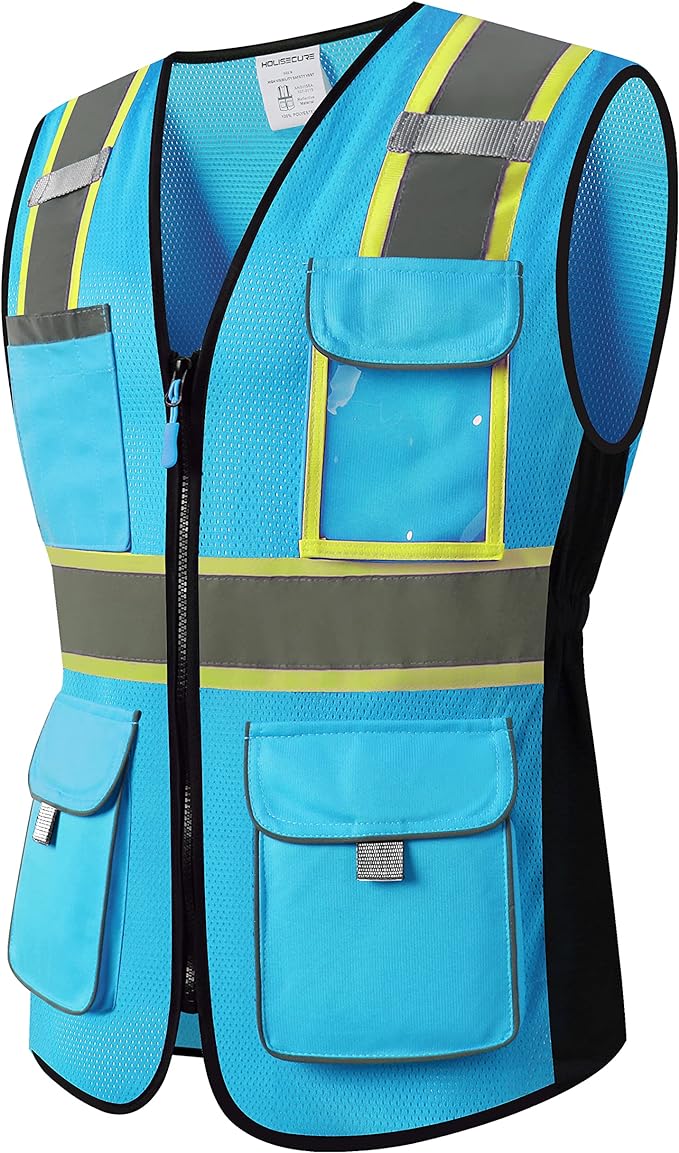 Safety Vest for women, Hi vis Reflective Lady Work vest by HoliSecure