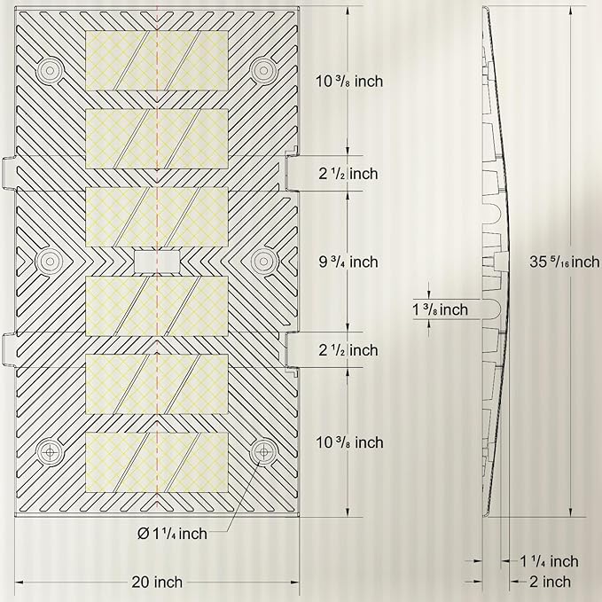35" inch Width Speed Humps Rubber Speed Bumps - Image 2