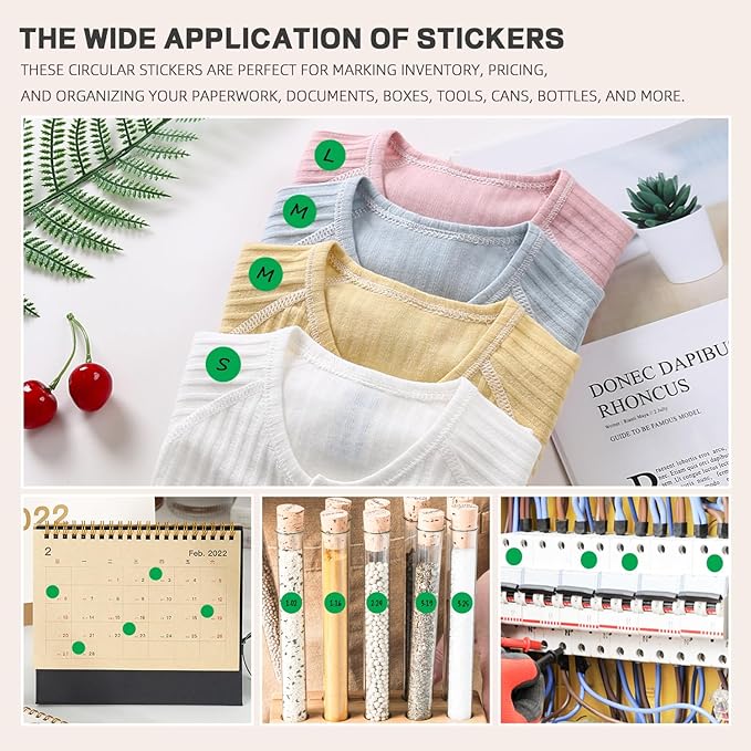 PARLAIM 1/2 Inch Round Adhesive Color-Code Dot Stickers, 500 Stickers Inventory - Image 6