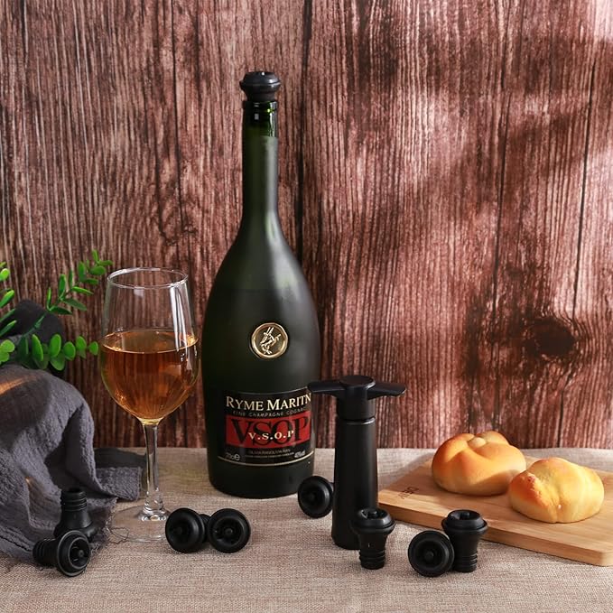 20 Pieces Wine Stoppers with Vacuum Pump Wine Preserver Vacuum Bottle Stopper - Image 5