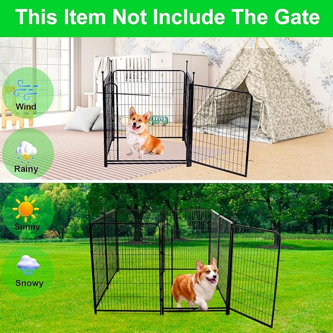 Tall Garden Fence Without Gate, 54 in Dog Fences - Image 3