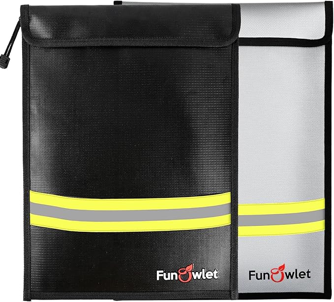Fireproof Waterproof Money Document Bag by FunOwlet
