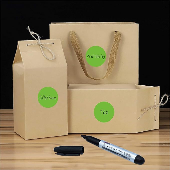 PARLAIM 3 Inch Round Color-Code Dot Stickers, Light Green - Image 7