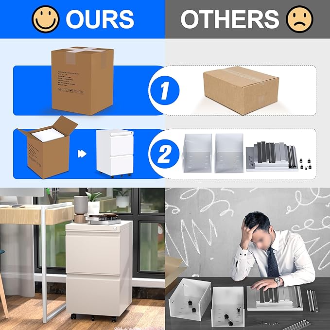 METAN 2 Drawer File Cabinet - Image 5