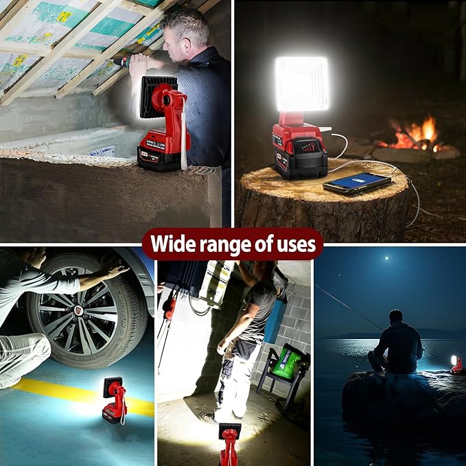 25W 2000LM Cordless LED Work Light - Image 7