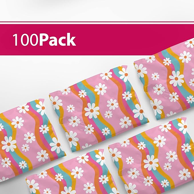6x9 Poly Mailers – Groovy Daisy – Waterproof, Tear-Resistant Shipping Bags - Image 2