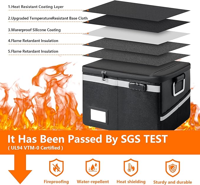 2000°F Fireproof & Waterproof Document Box - Image 2