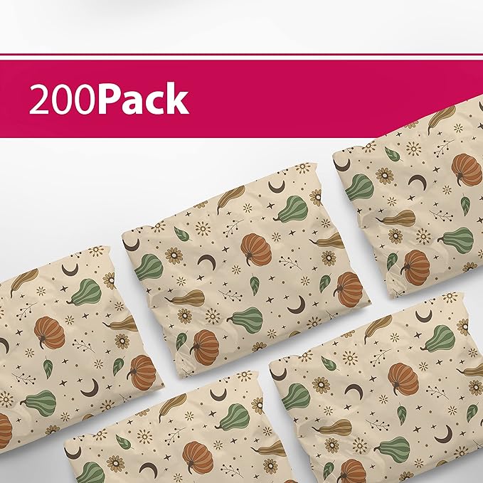 6x9 Poly Mailers – Autumn Pumpkins – Waterproof, Tear-Resistant Shipping Bags - Image 3