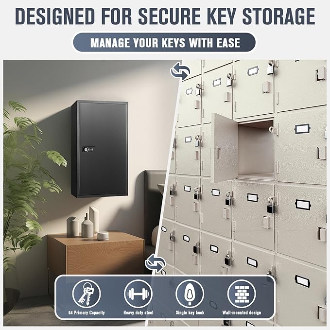Key Cabinets, Key Organizer Box, Key Cabinet Wall Mount, Key Lock Box Wall Mount - Image 6