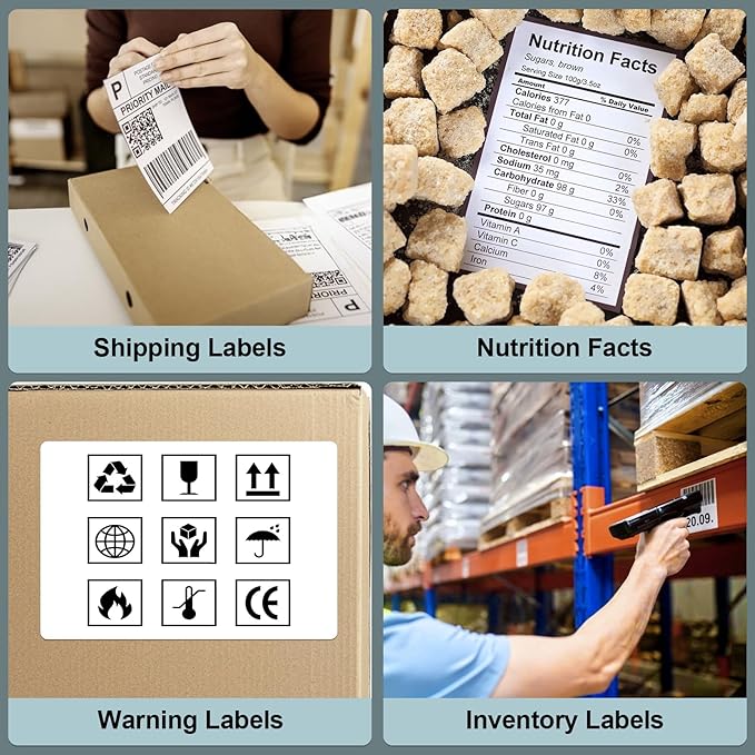 8 Rolls 450 Pcs 4x6 3-Proof Direct Thermal Shipping Labels Compatible - Image 7