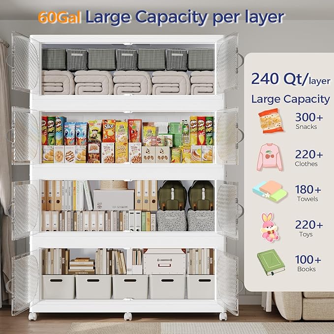 720QT Extra Large Stackable Storage Bins - Image 3