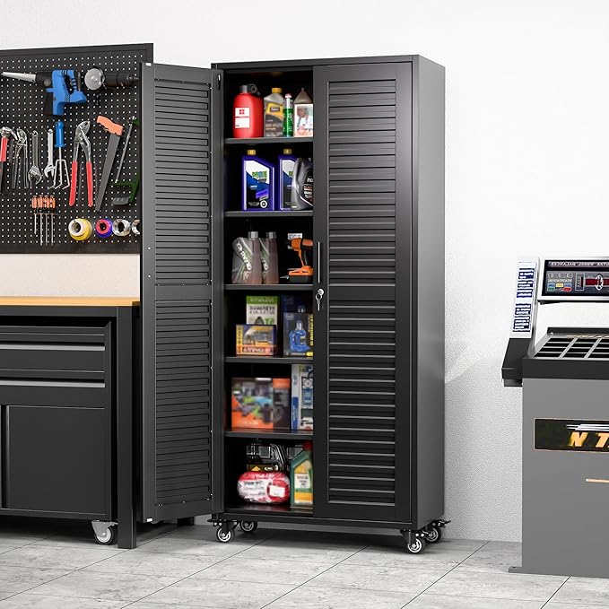 Aobabo 71H''*32''W*16''D Metal Garage Storage Cabinet - Image 7