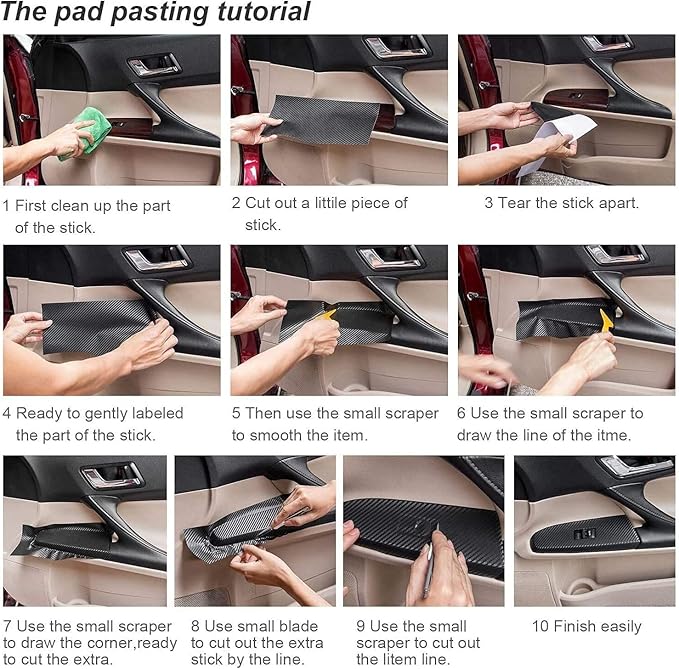Lypumso Clear Vinyl Wrap Tape, Car Door Edge Guard Door Sill Protector - Image 8
