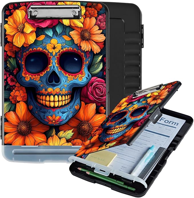 Clipboard with Storage Box & Pen Holder, Heavy Duty Clip Boards 8.5x11 by Unknown
