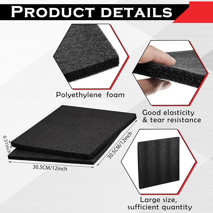 Frienda 8 Pcs Polyethylene Foam Sheet, Cases Craft Shipping Moving and Storage - Image 2