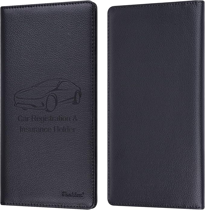 Car Insurance and Registration Holder, 9.5 x 5 Inch PU Leather Vehicle Glove - Image 2
