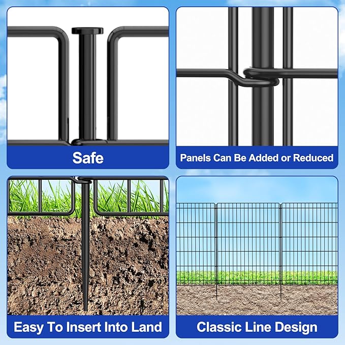 INJOPEXI Garden Fence Outdoor 6 Panels 13ft×36in Decorative Garden Fences - Image 6