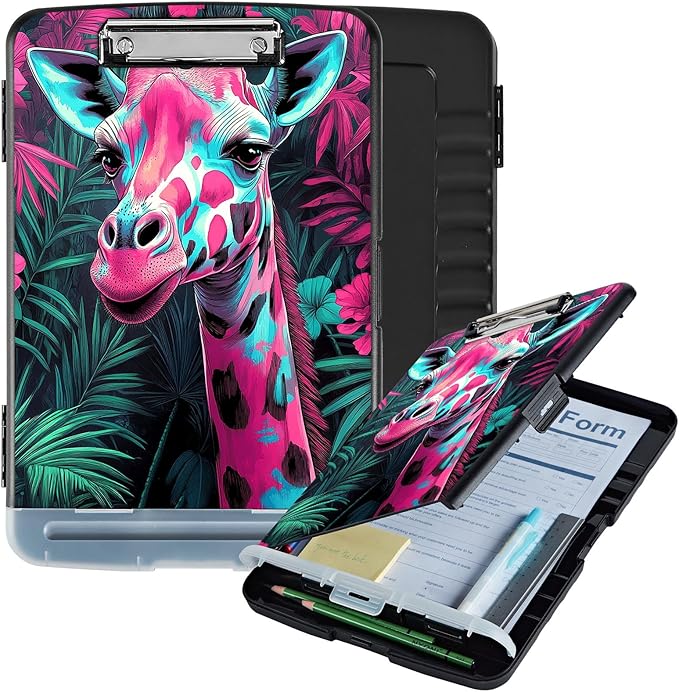 Clipboard with Storage Box & Pen Holder, Heavy Duty Clip Boards 8.5x11 by Unknown