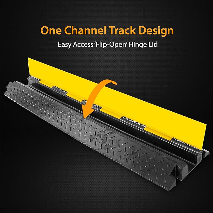 Pyle 40" Cable Wire Protector Cover Ramp Track - Image 3