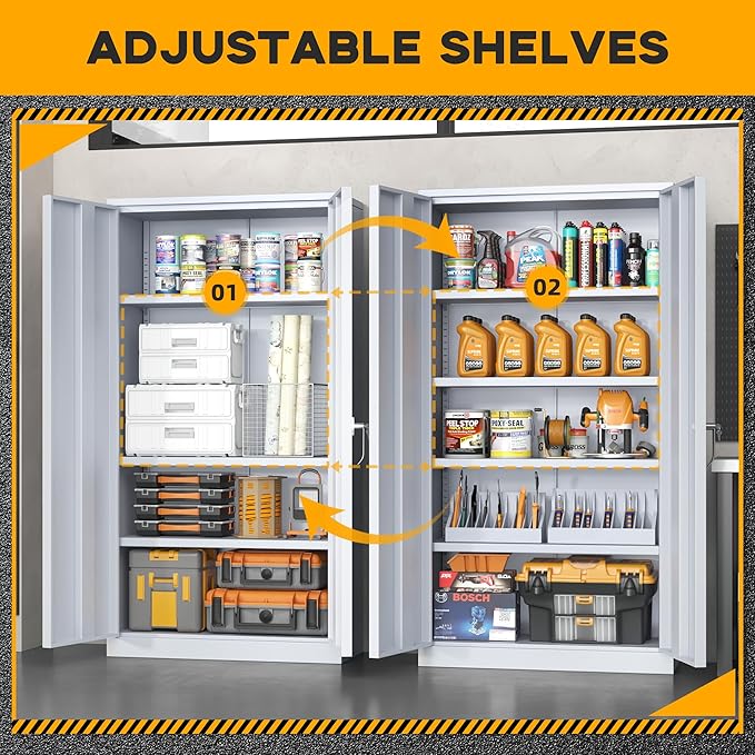 Greenvelly Metal Garage Storage Cabinet - Image 5
