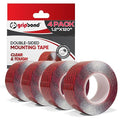 GripBond Clear Double Sided Tape, 4 Rolls, 1.2”x120” – Clear Mounting Tape by GripBlue
