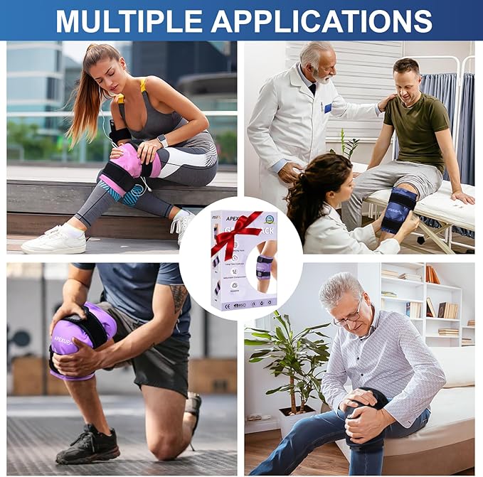 APEXUP Ice Pack for Knee Pain Relief, Large Reusable Wrap After Surgery - Image 8