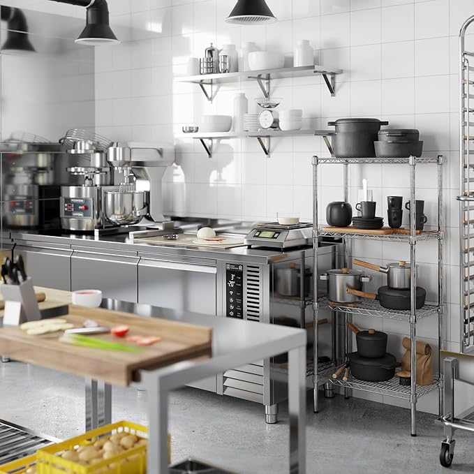 14" Deep x 24" Wide x 54" Height Wire Shelving Kit | 4-Tier | NSF Commercial - Image 5