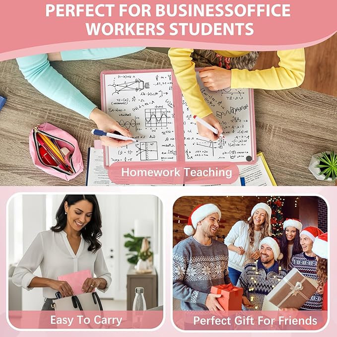 Feifeiya 6 Sides Whiteboard Notebook Portable Whiteboard Dry Erase Notebook - Image 4