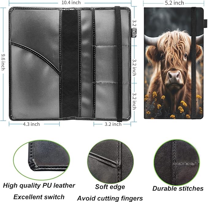 Car Registration and Insurance Holder, Leather Vehicle Glove Box Organizer - Image 4
