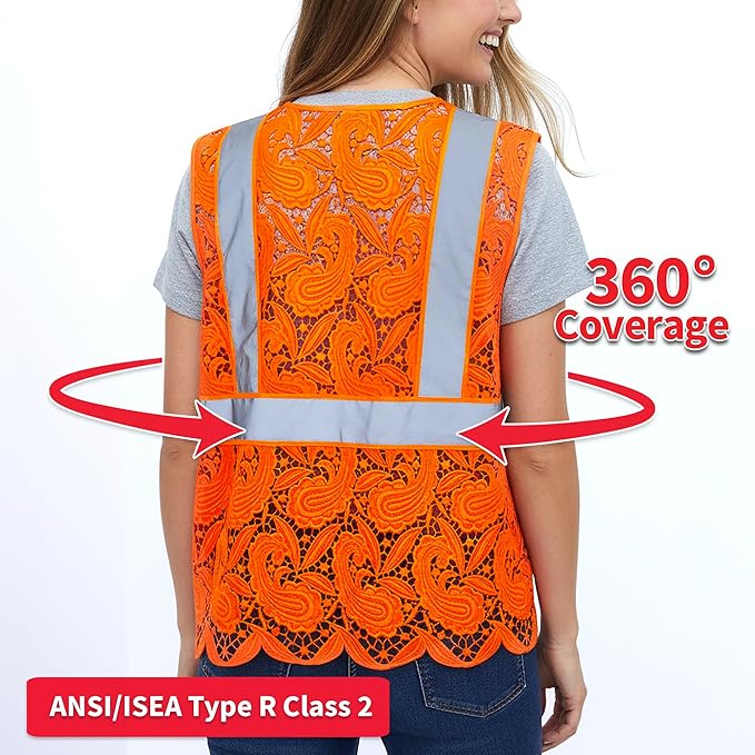 Lace-Mesh Safety Vest for Women & Men - Image 3