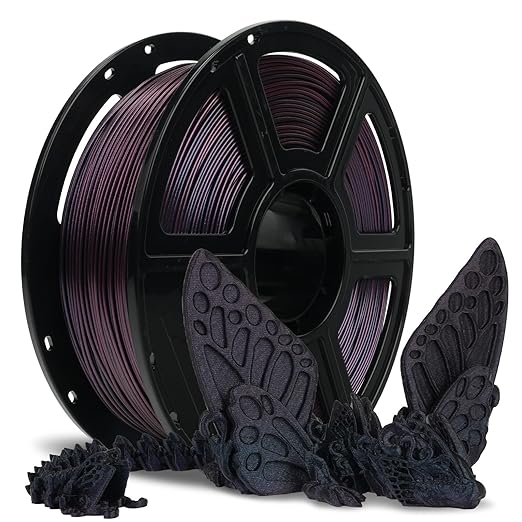 FLASHFORGE Rapid PLA Filament 1.75mm +/- 0.02mm Burnt Titanium to Abyssal Red by FLASHFORGE