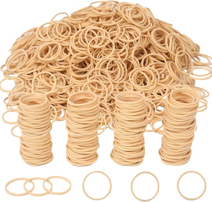 Rubber Bands Size #10 Beige 760 pcs Approximately 0.42 lb 1 inch Light Brown - Image 5