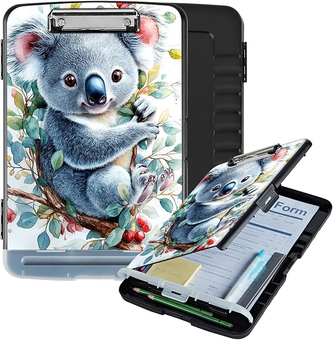 Clipboard with Storage Box & Pen Holder, Heavy Duty Clip Boards 8.5x11 by Unknown