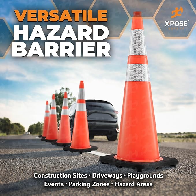 Xpose Safety 36 Inch Orange Traffic Cones - Image 6