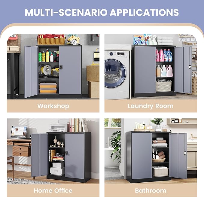 Metal Storage Cabinet, Locking File Cabinet - Image 5