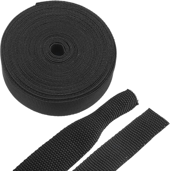 MECCANIXITY Braided Cable Sleeves Heat Shrinkable Fabric Sleeving, 7/8" 33ft by MECCANIXITY