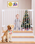 Cumbor 29.2–43" Baby Gate for Stairs, Wall-Mounted, Expandable No Bottom Bar by Cumbor