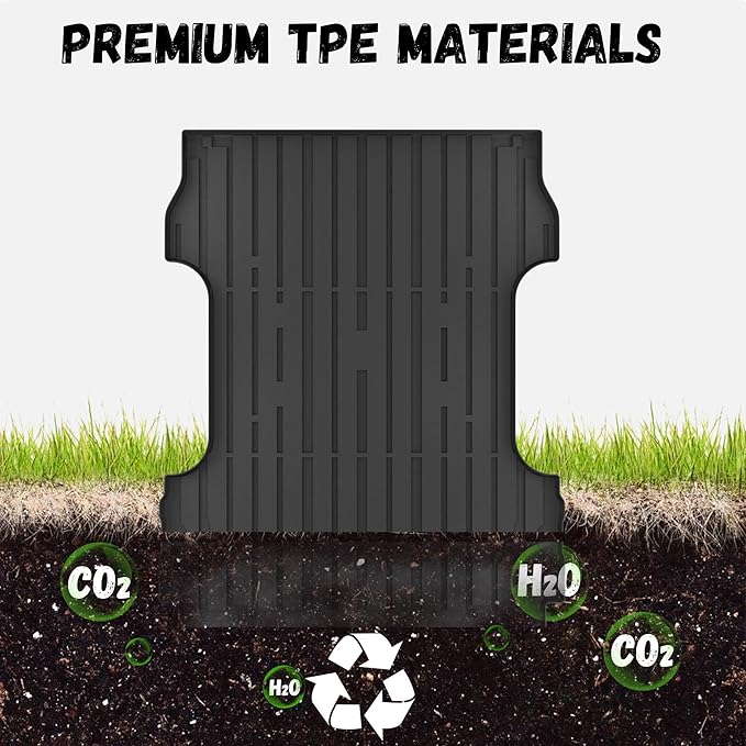 Truck Bed Mat Fit Ford F250 / F350 / F450 2017-2026, TPE All Weather Truck Bed - Image 9