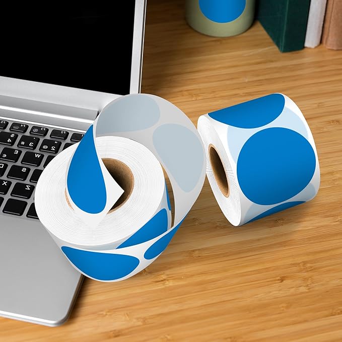 Easy to Use 2 Inch Blue Multi-Purpose Round Coding Labels, 4 Rolls 2000 PCS - Image 6