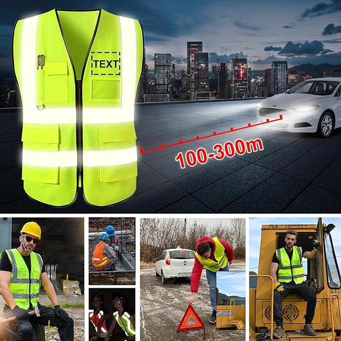 Personalized Safety Vest Custom High Vis Vest Customize Logo Safety Vest - Image 5