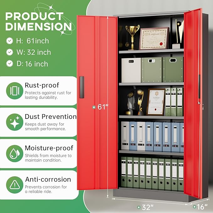 INTERGREAT Metal Storage Cabinet - Image 3